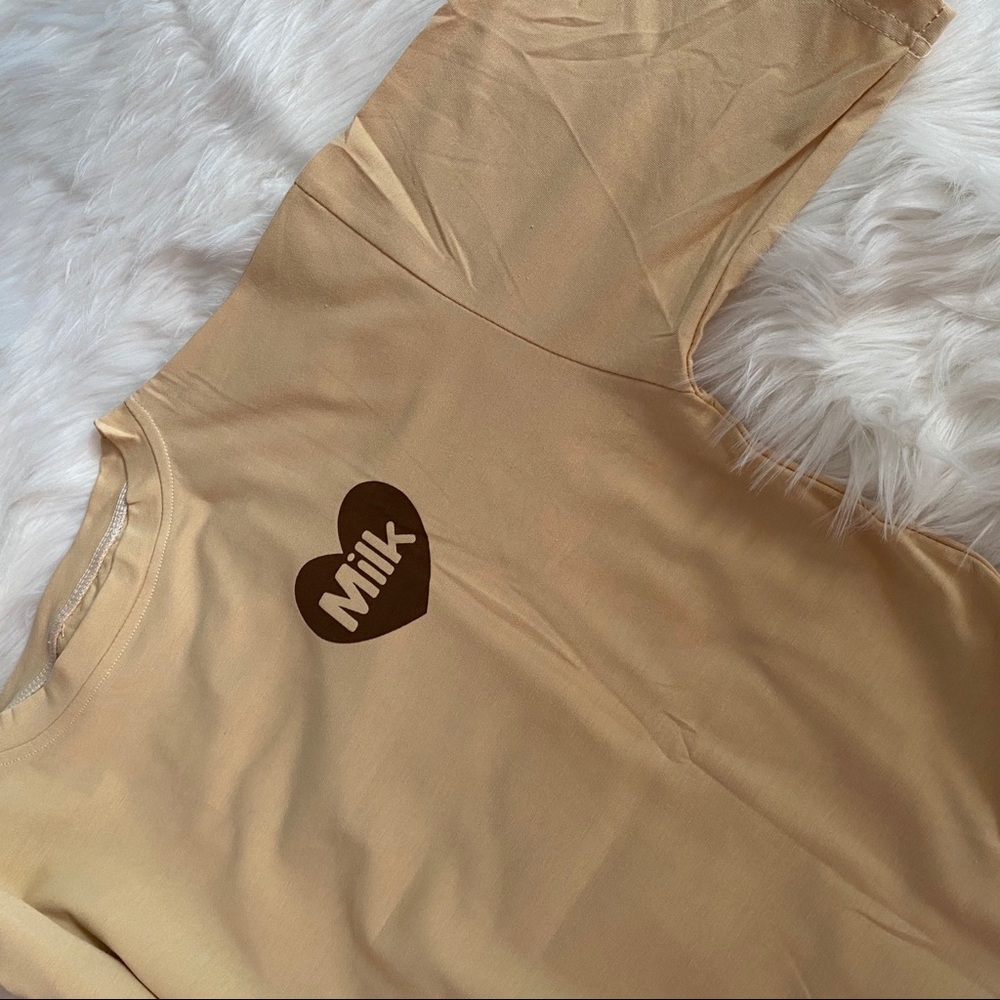 Japanese Milk Box Tee (Tan Brown) - Picture 2 of 4
